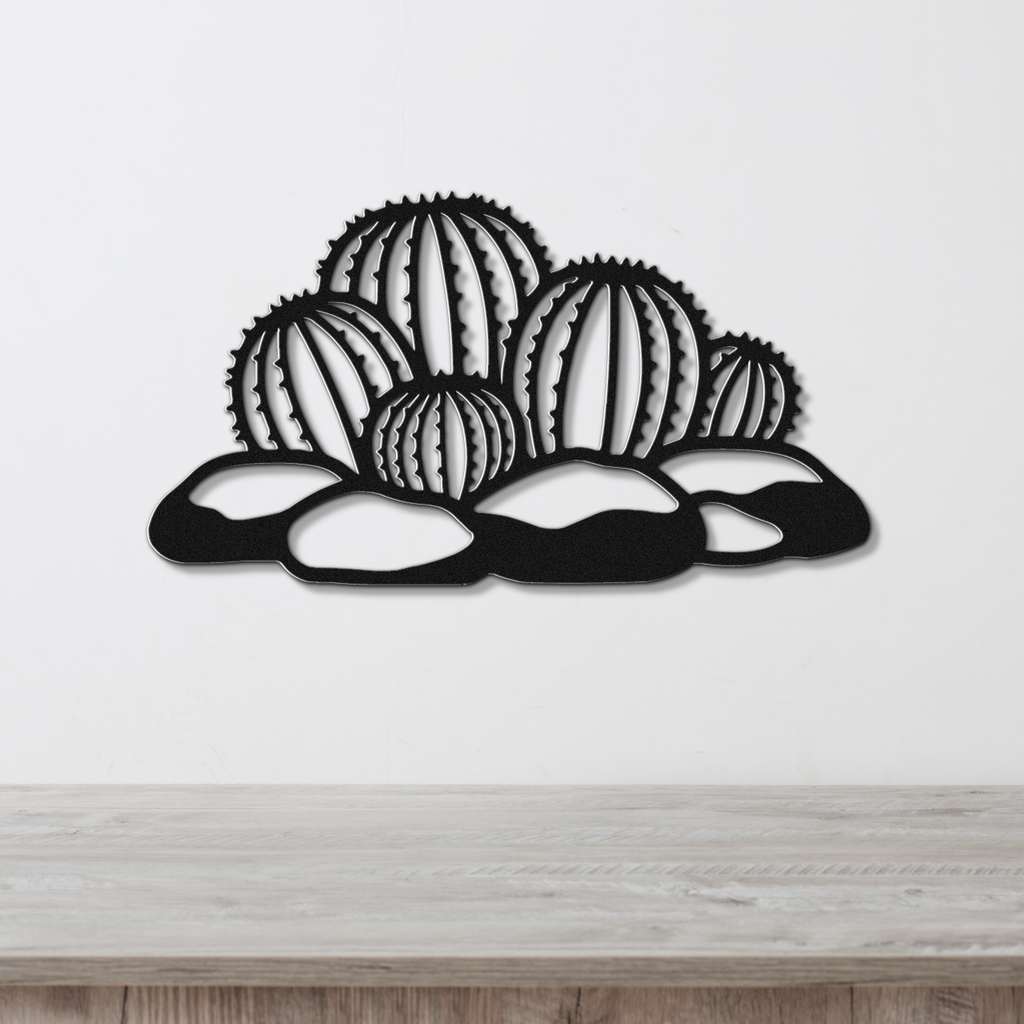 Barrel Cactus Metal Wall Art