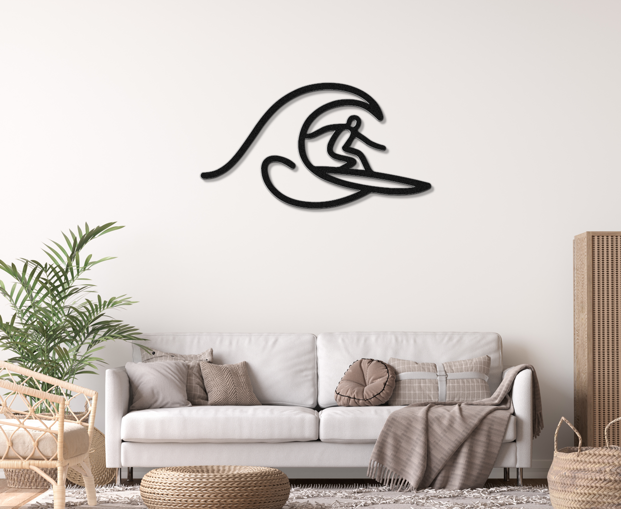 Surfer Metal Wall Art