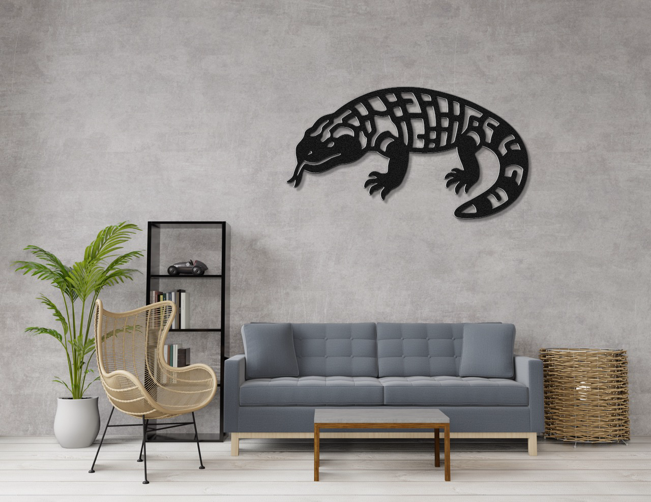 Gila Monster Metal Wall Art
