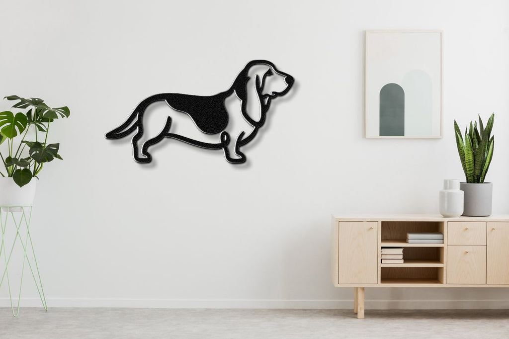 Basset Hound Metal Wall Art