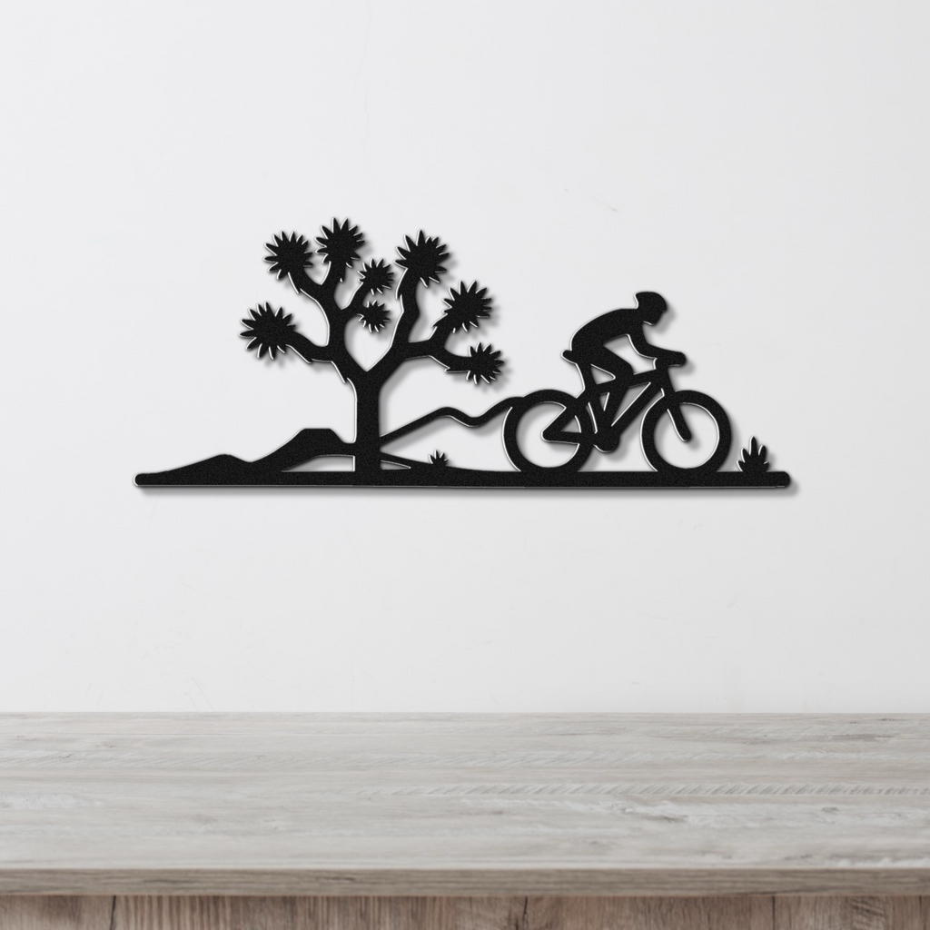 Joshua Tree Cycling Metal Wall Art