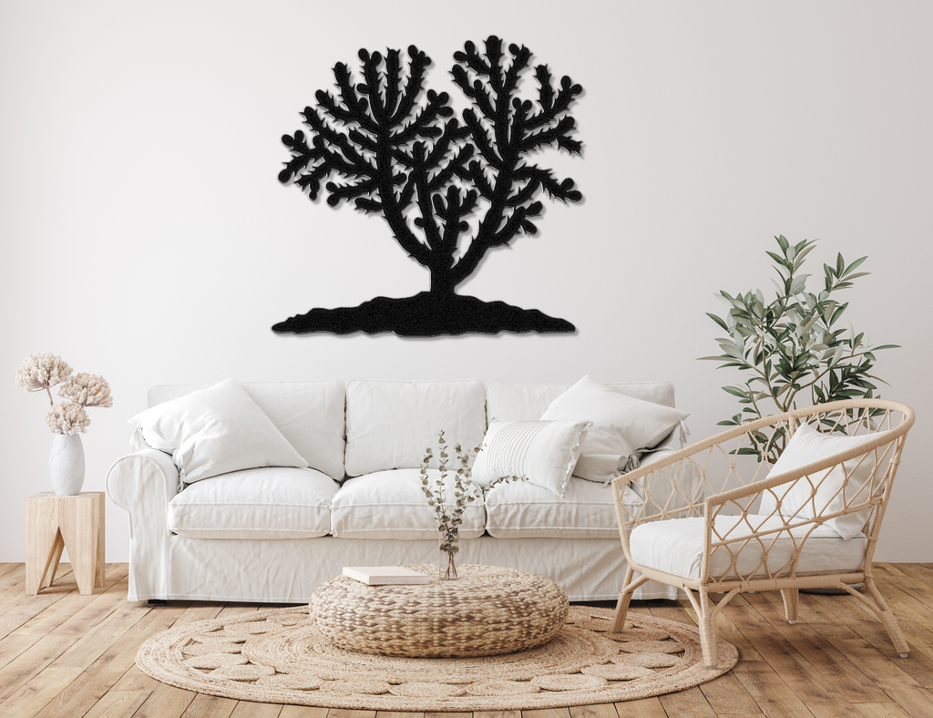 Cholla Cactus Metal Wall Art