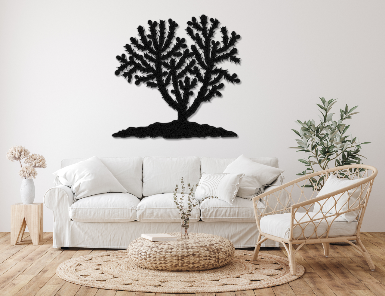 Cholla Cactus Metal Wall Art