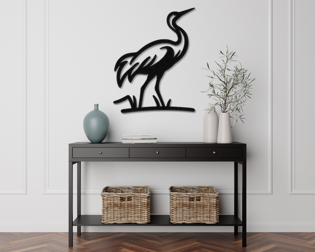 Crane Metal Wall Art