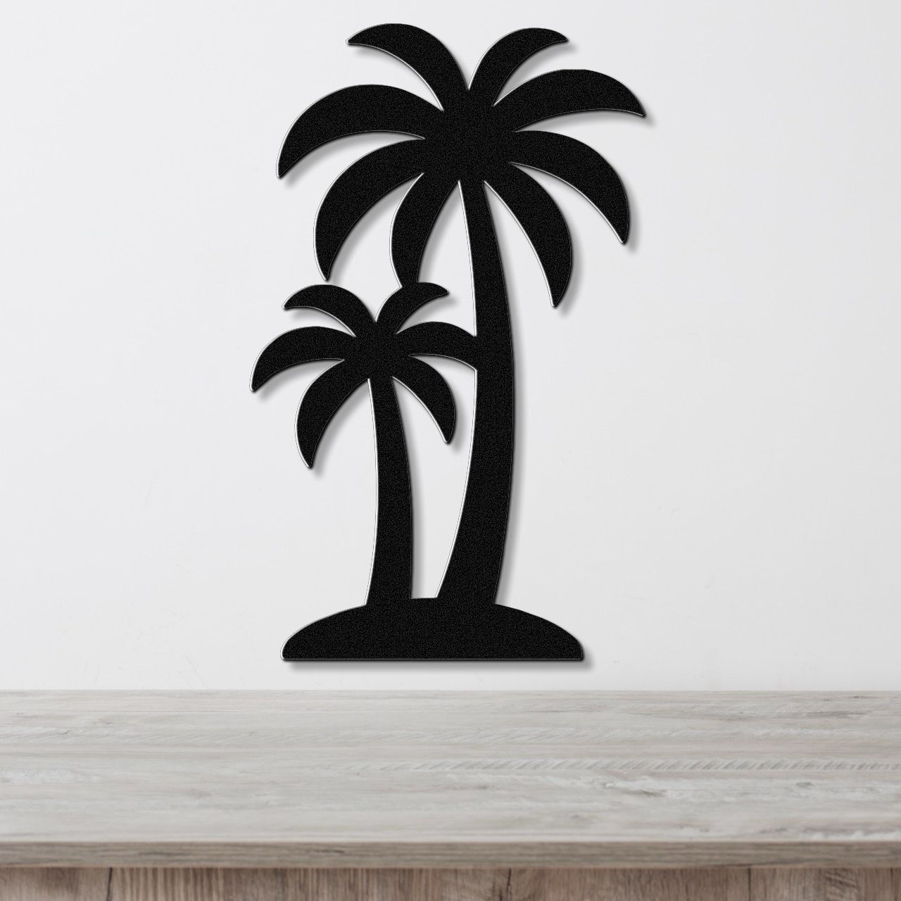 Twin Palm Trees Metal Wall Art