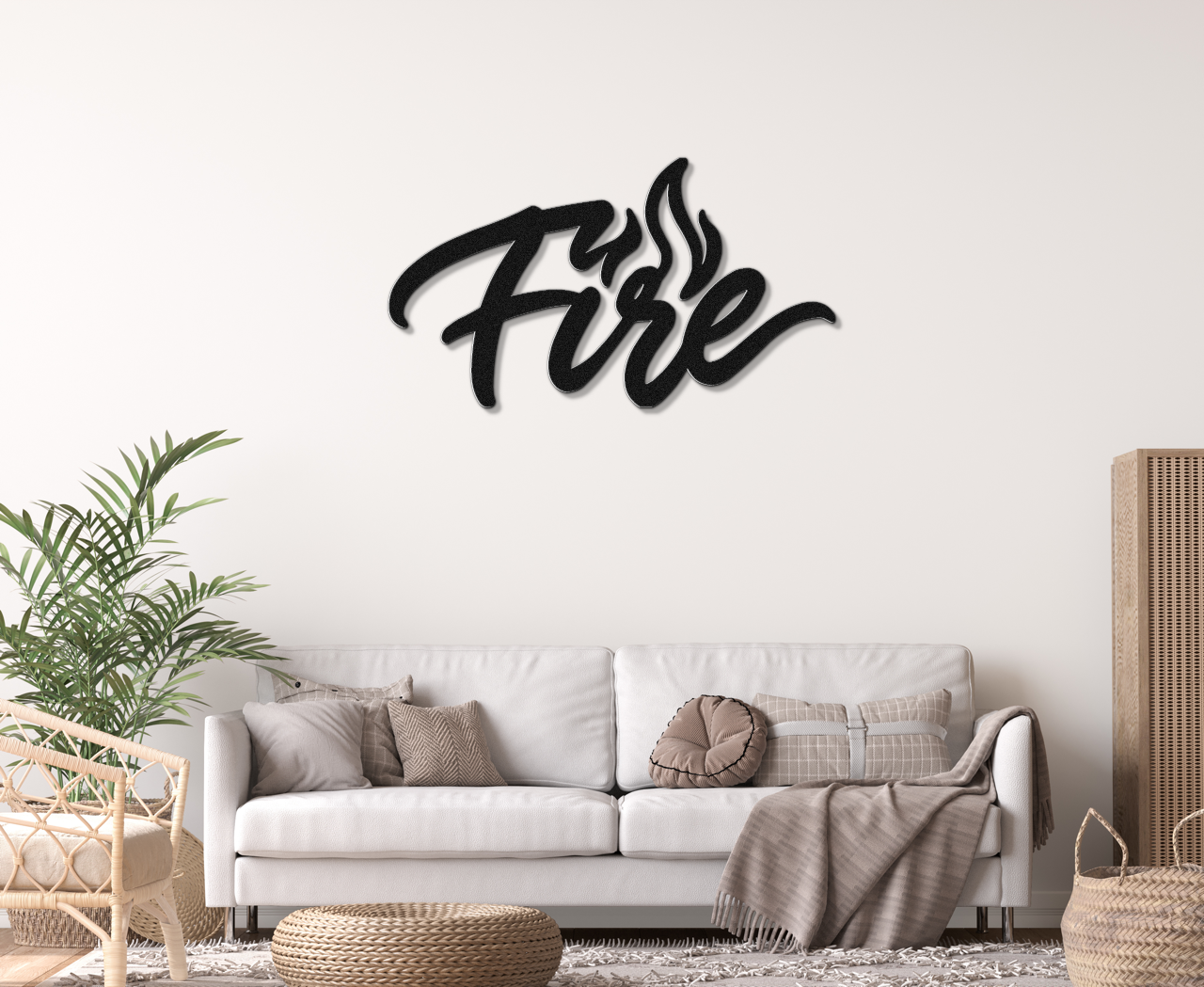 Abstract Fire Metal Wall Art