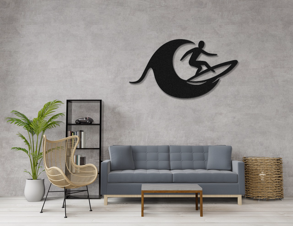 Surfer Metal Wall Art