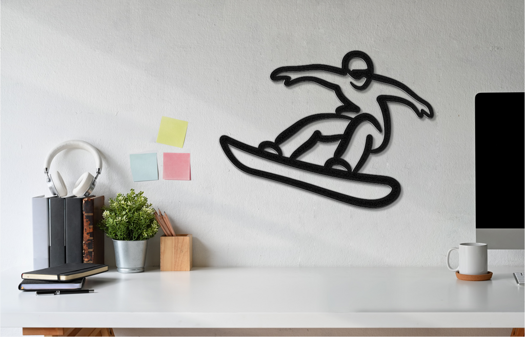 Snowboarding Metal Wall Art