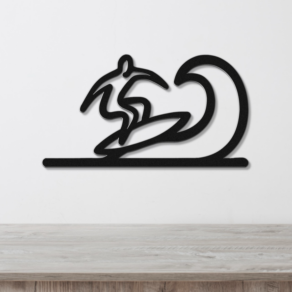 Surfer Metal Wall Art