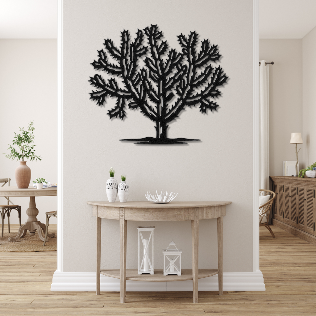 Cholla Cactus Metal Wall Art