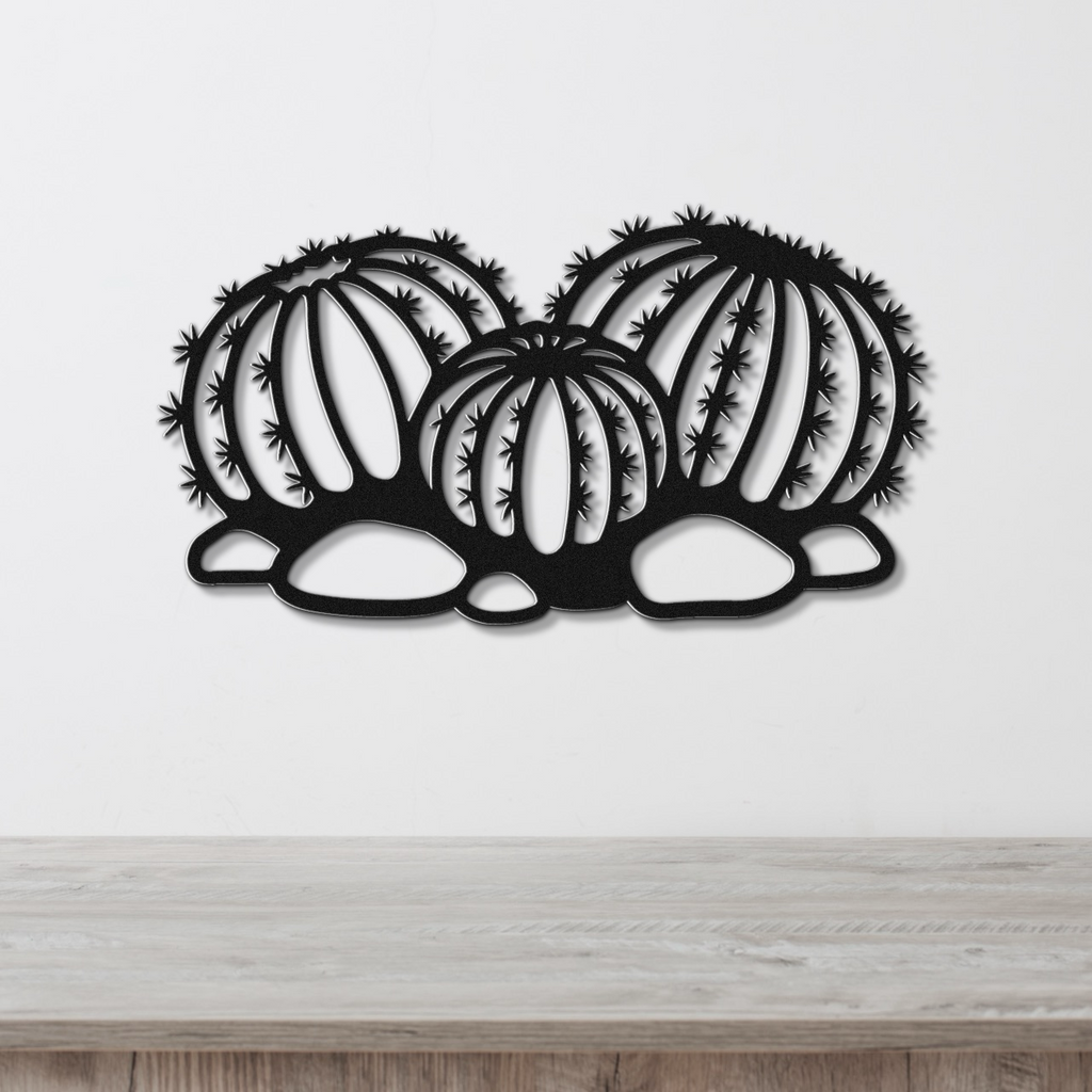 Barrel Cactus Metal Wall Art