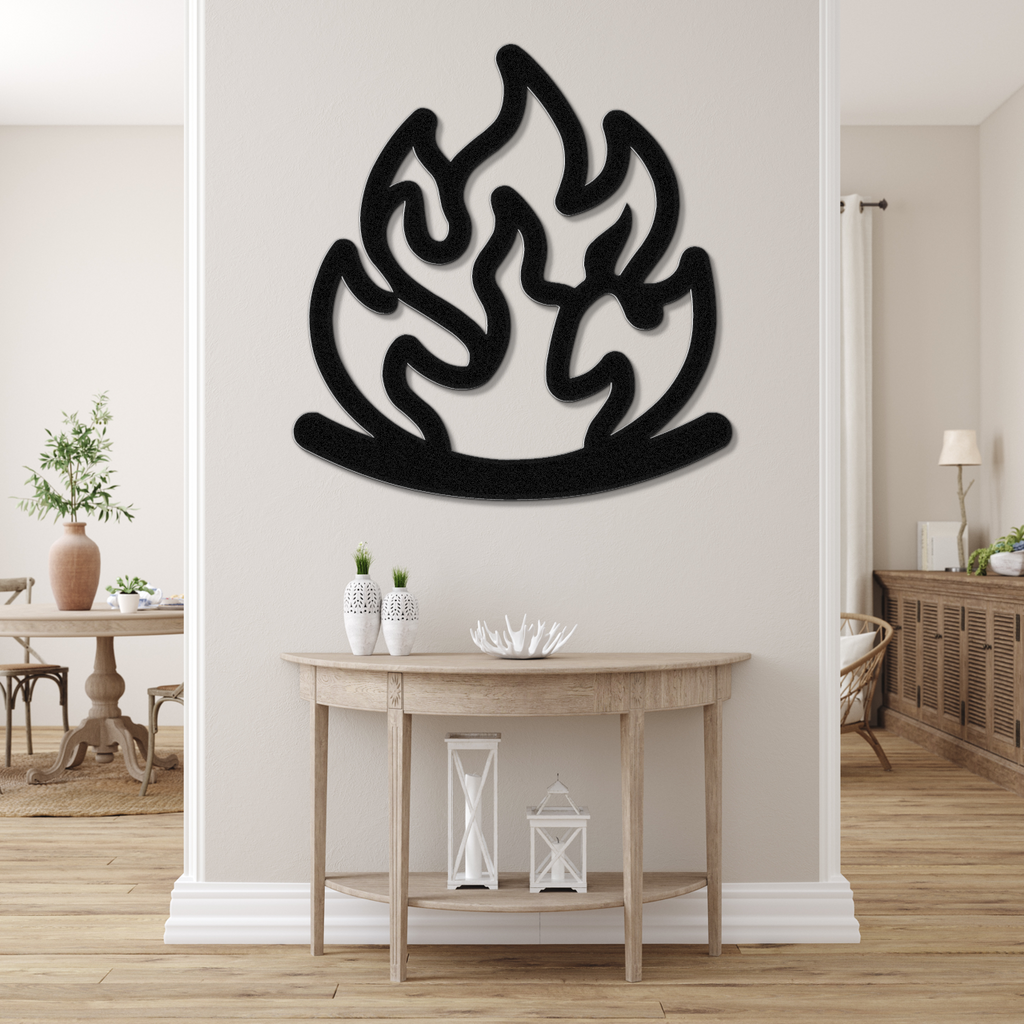 Abstract Fire Metal Wall Art
