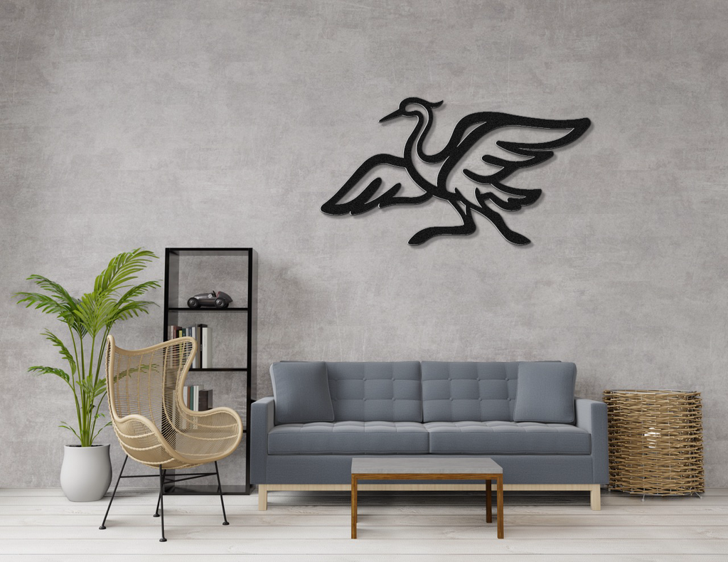 Crane Metal Wall Art