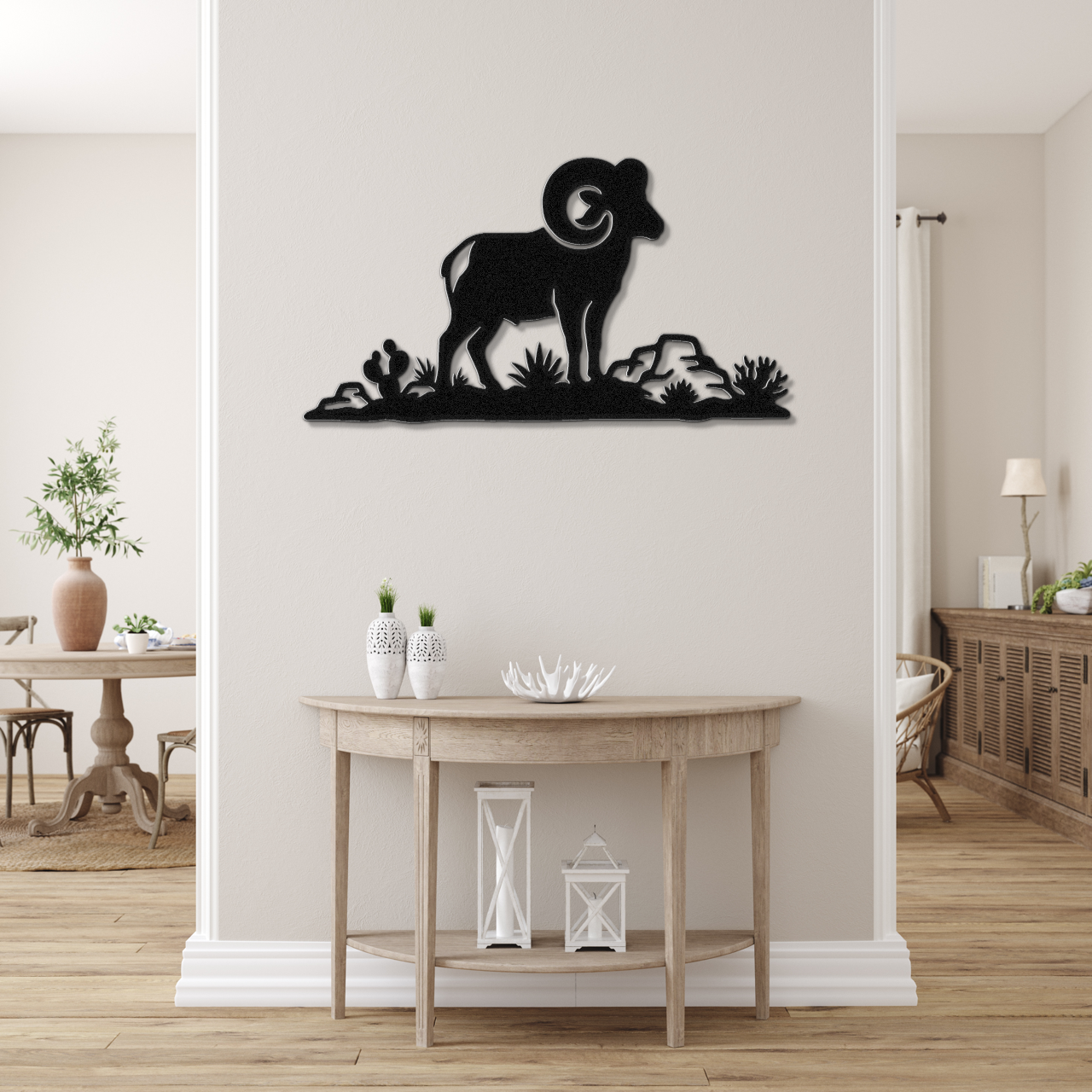 Desert Bighorn Sheep Metal Wall Art
