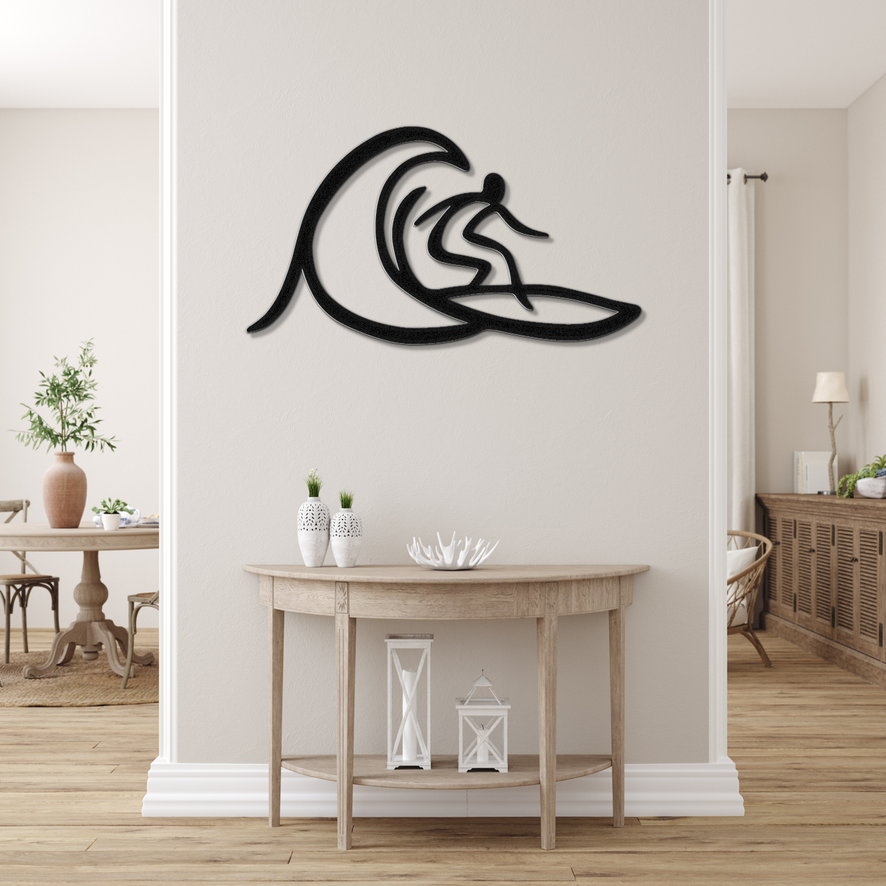 Surfer Metal Wall Art
