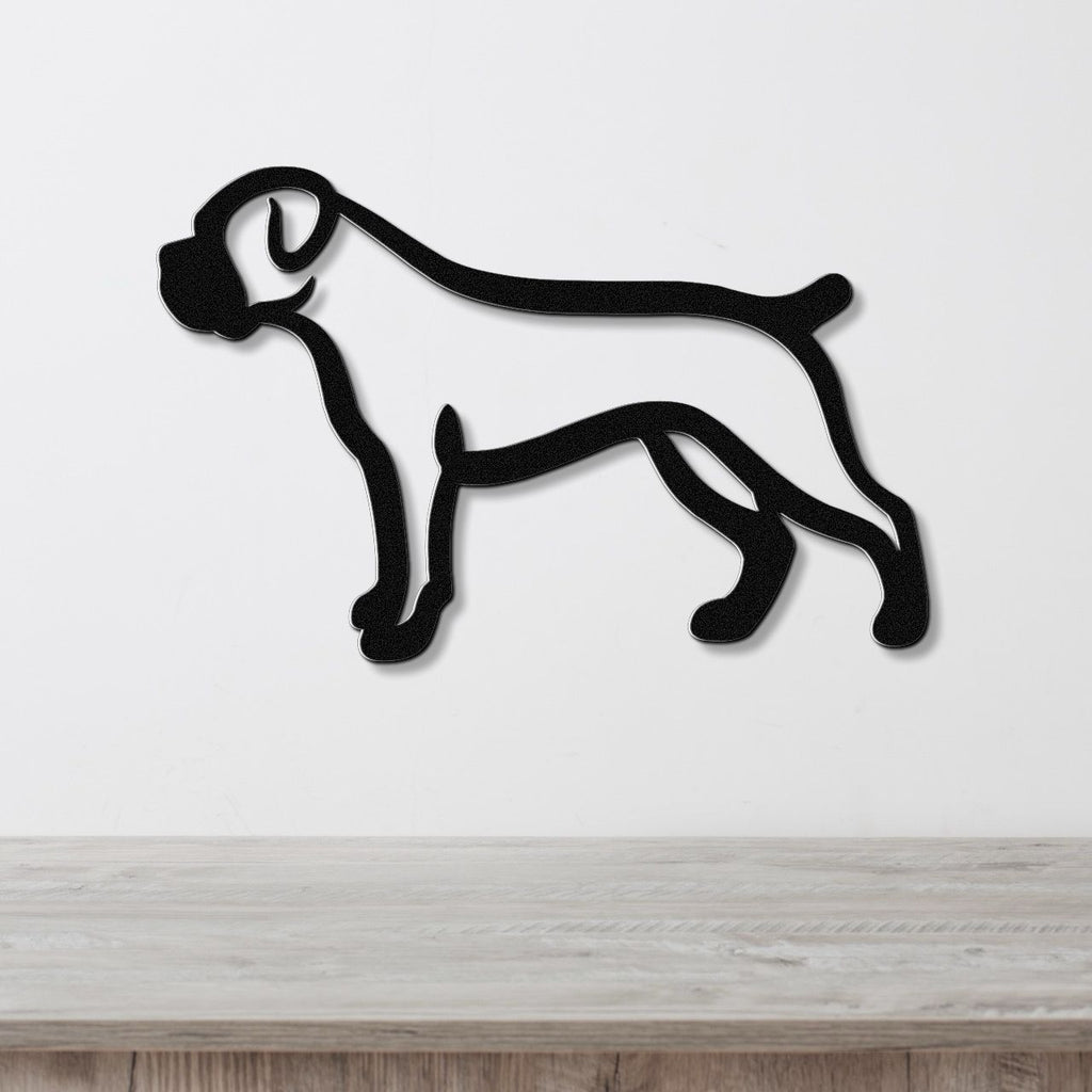 Boxer Dog Metal Wall Art