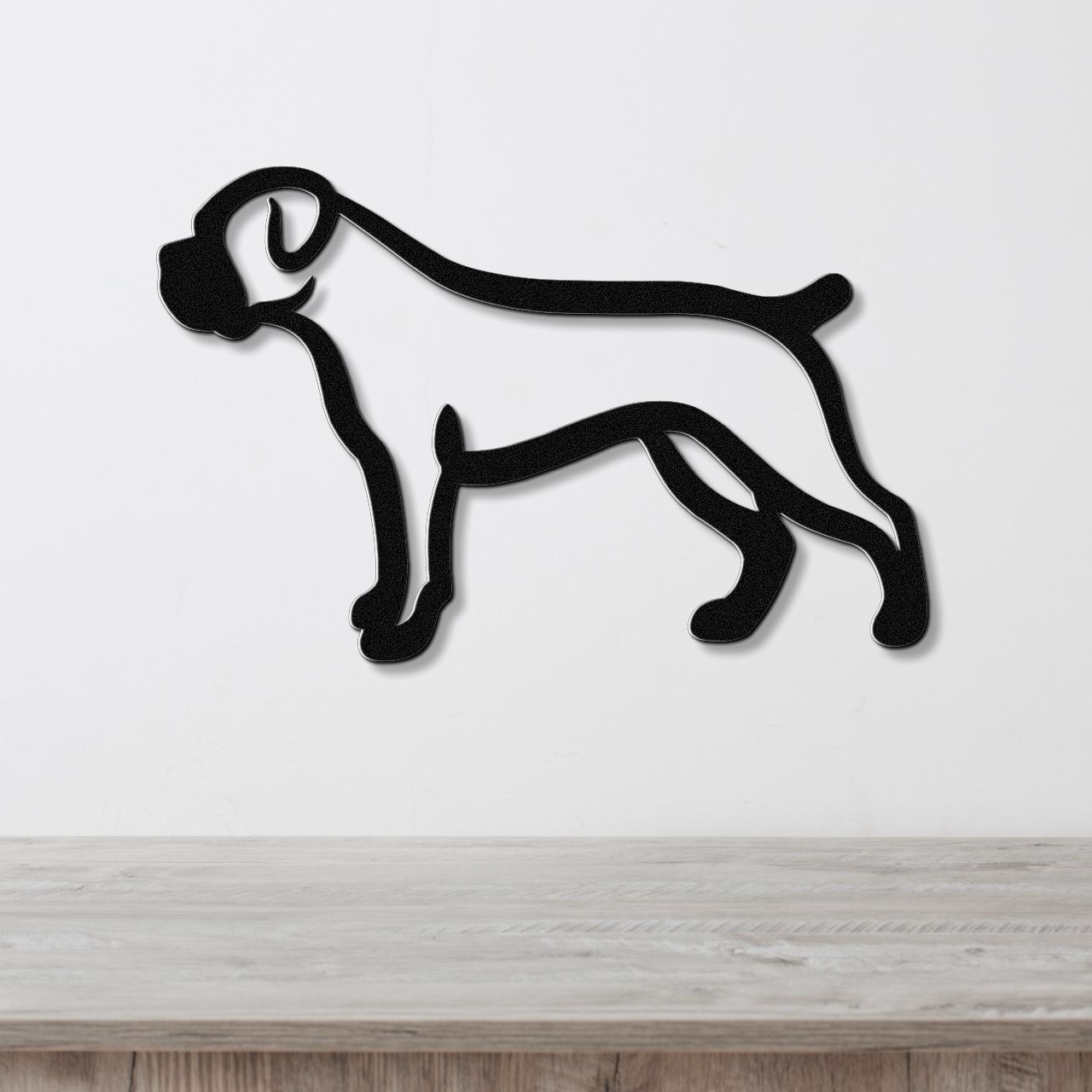 Boxer Dog Metal Wall Art