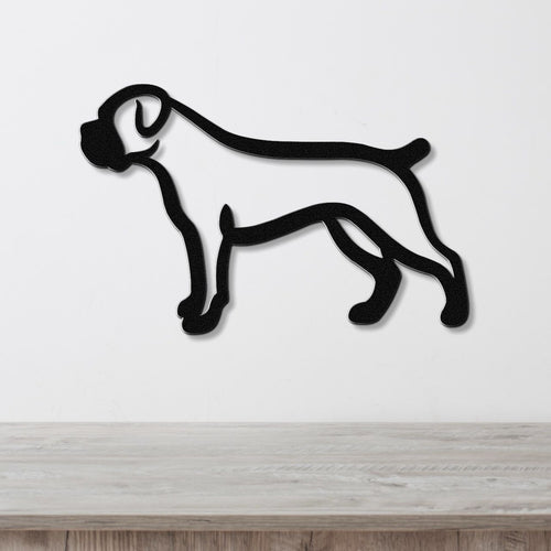Boxer Dog Metal Wall Art