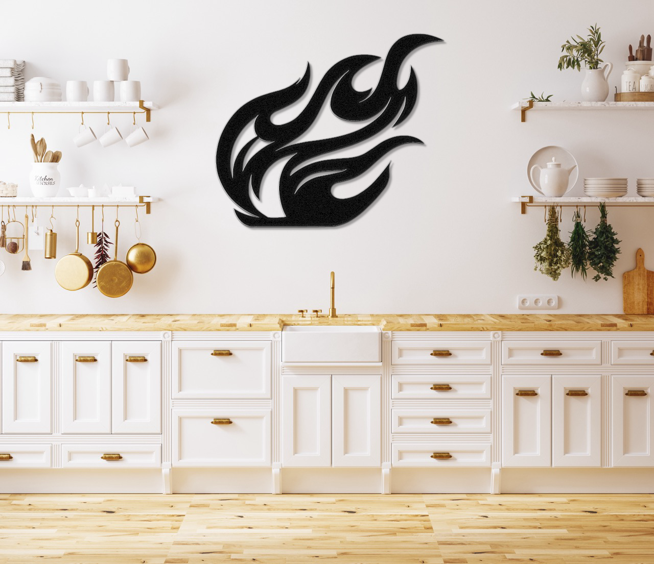 Abstract Fire Metal Wall Art