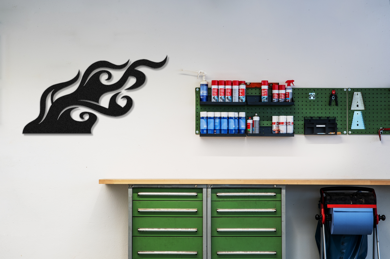 Abstract Fire Metal Wall Art