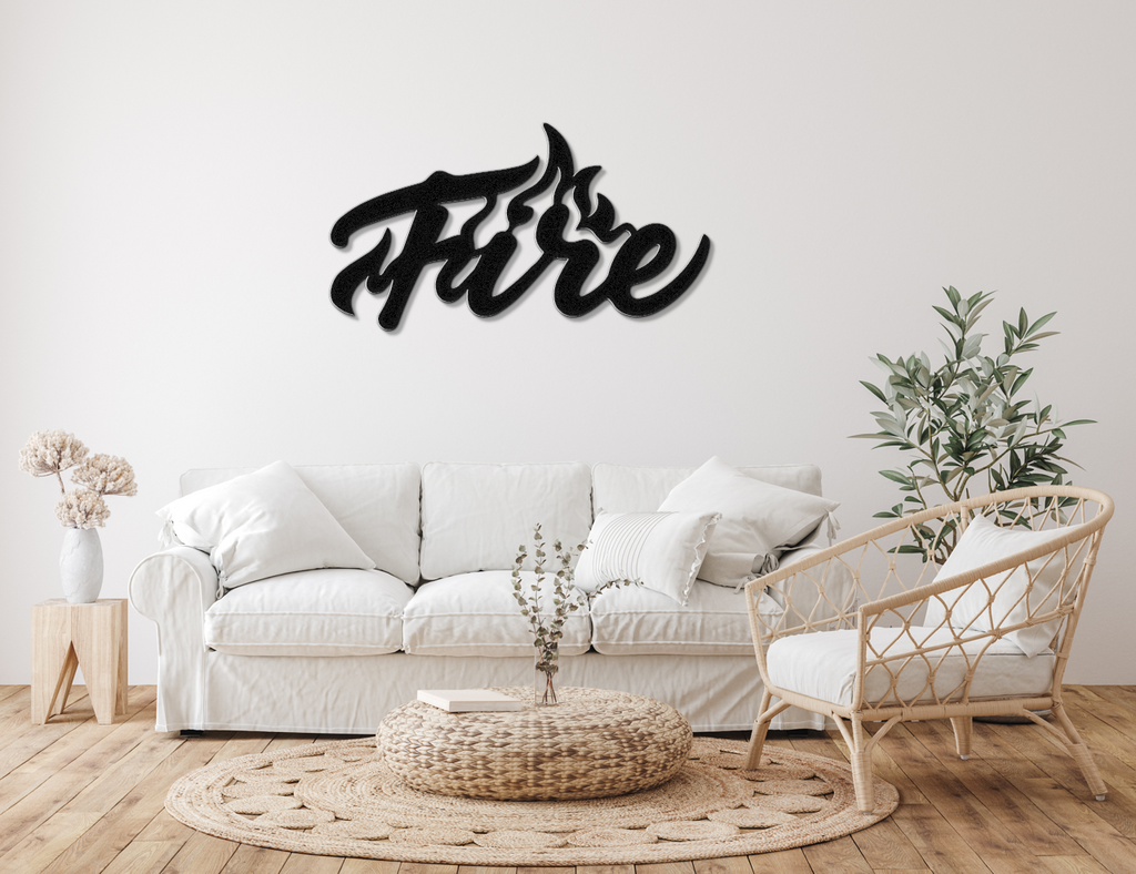 Abstract Fire Metal Wall Art