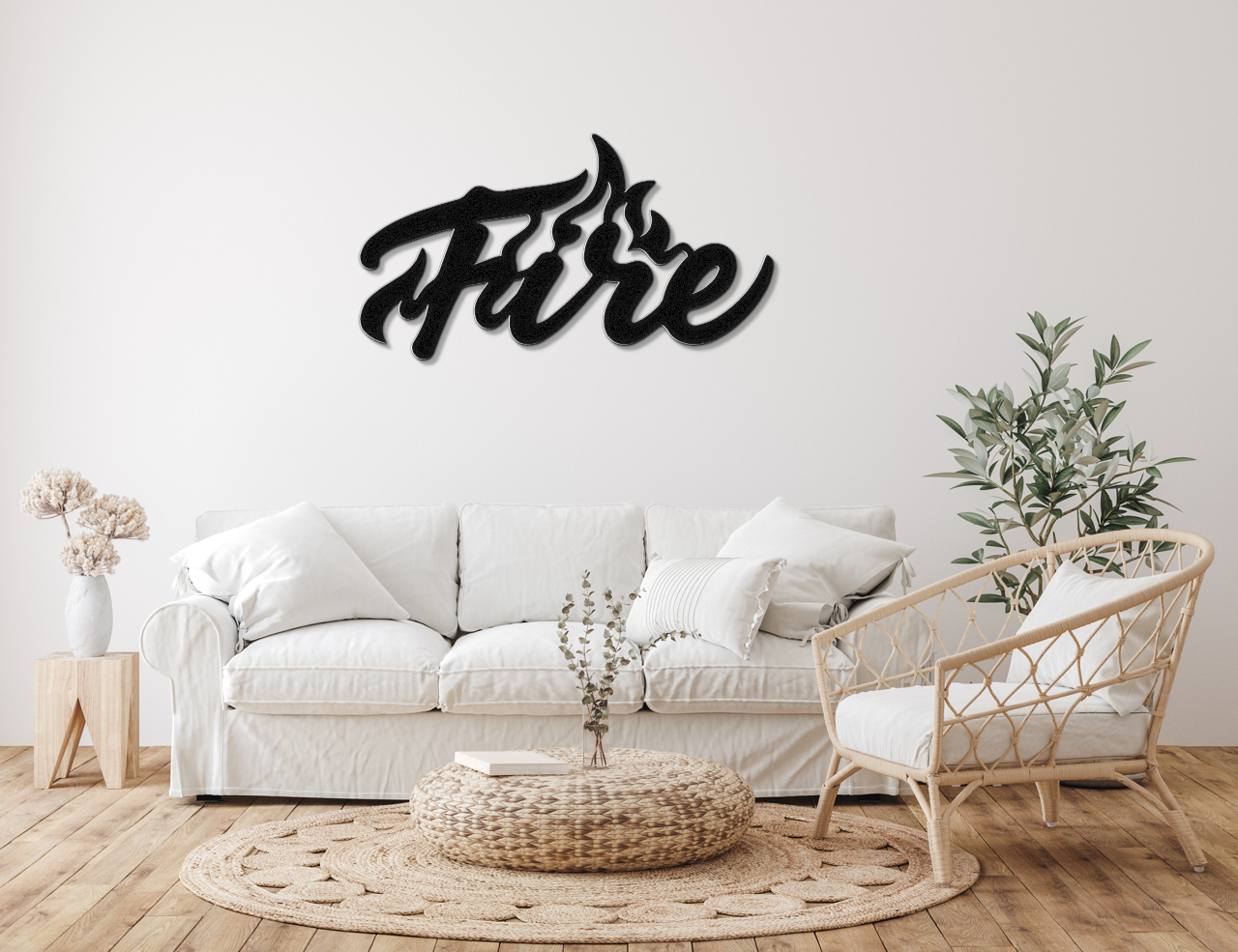 Abstract Fire Metal Wall Art
