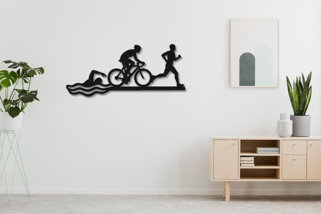 Triathlon Metal Wall Art