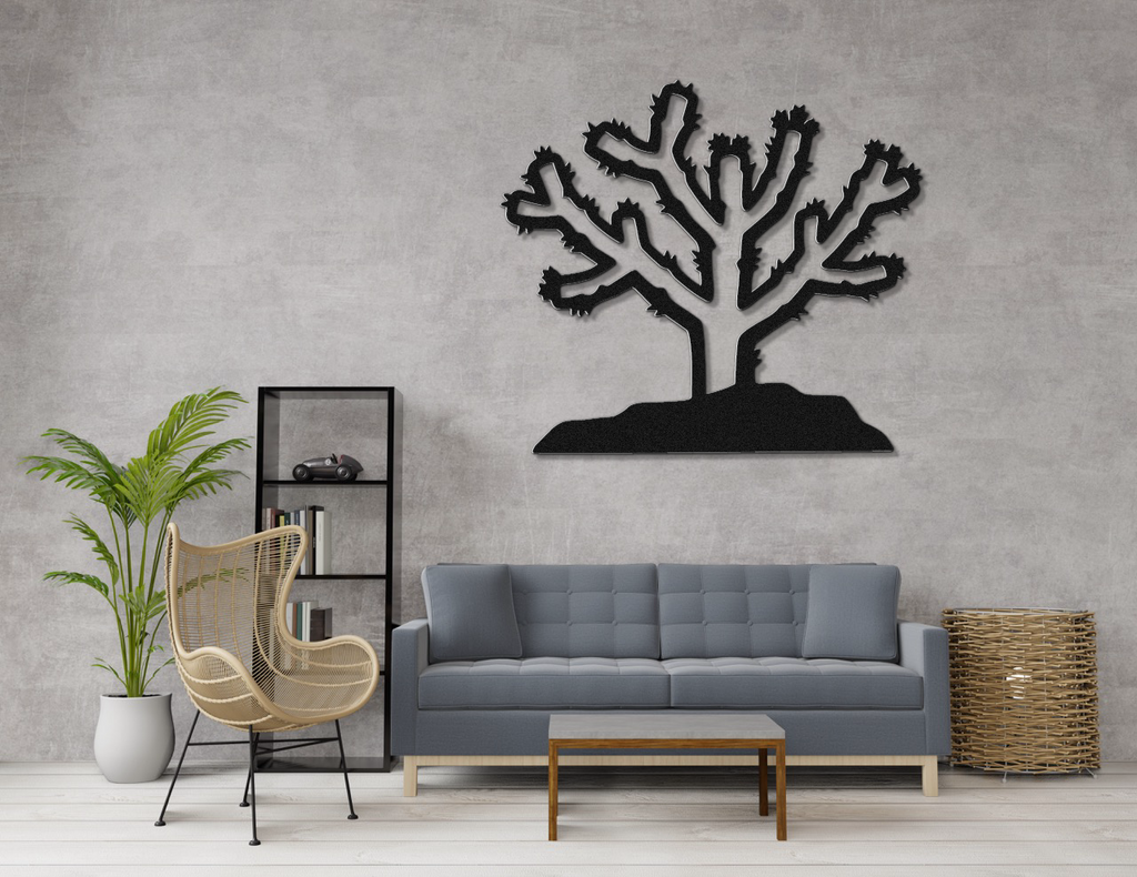 Cholla Cactus Metal Wall Art