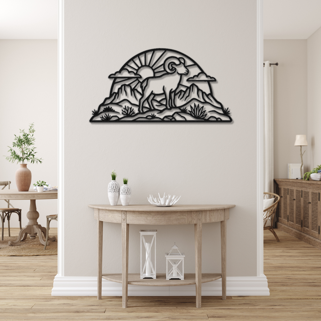 Bighorn Sheep Metal Wall Art