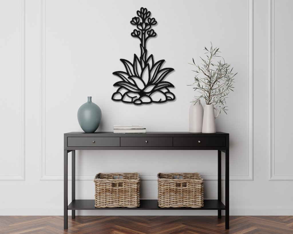 Blooming Agave Metal Wall Art