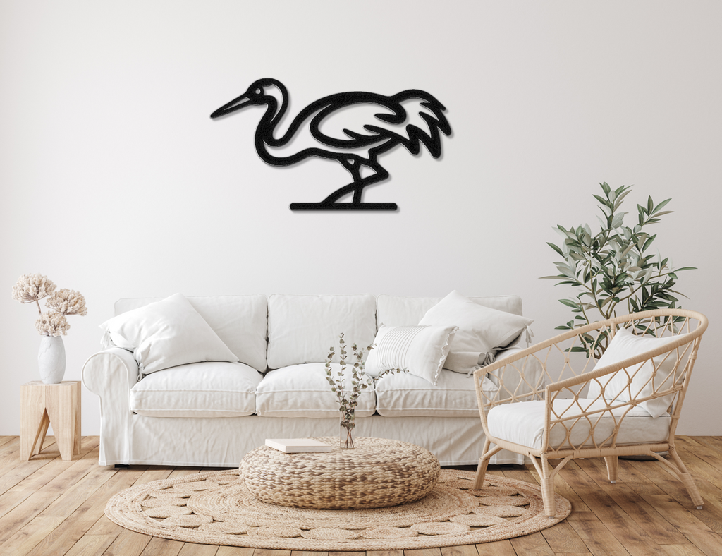 Crane Metal Wall Art