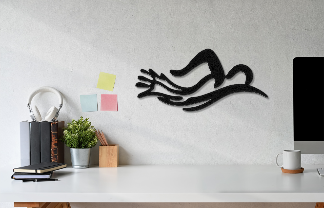 Swimmer Metal Wall Art