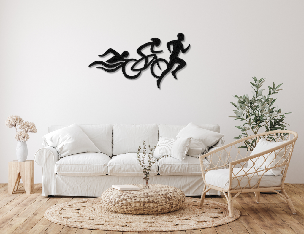Triathlon Metal Wall Art