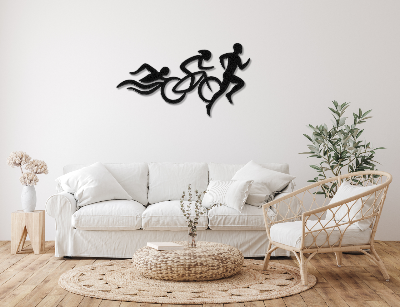 Triathlon Metal Wall Art