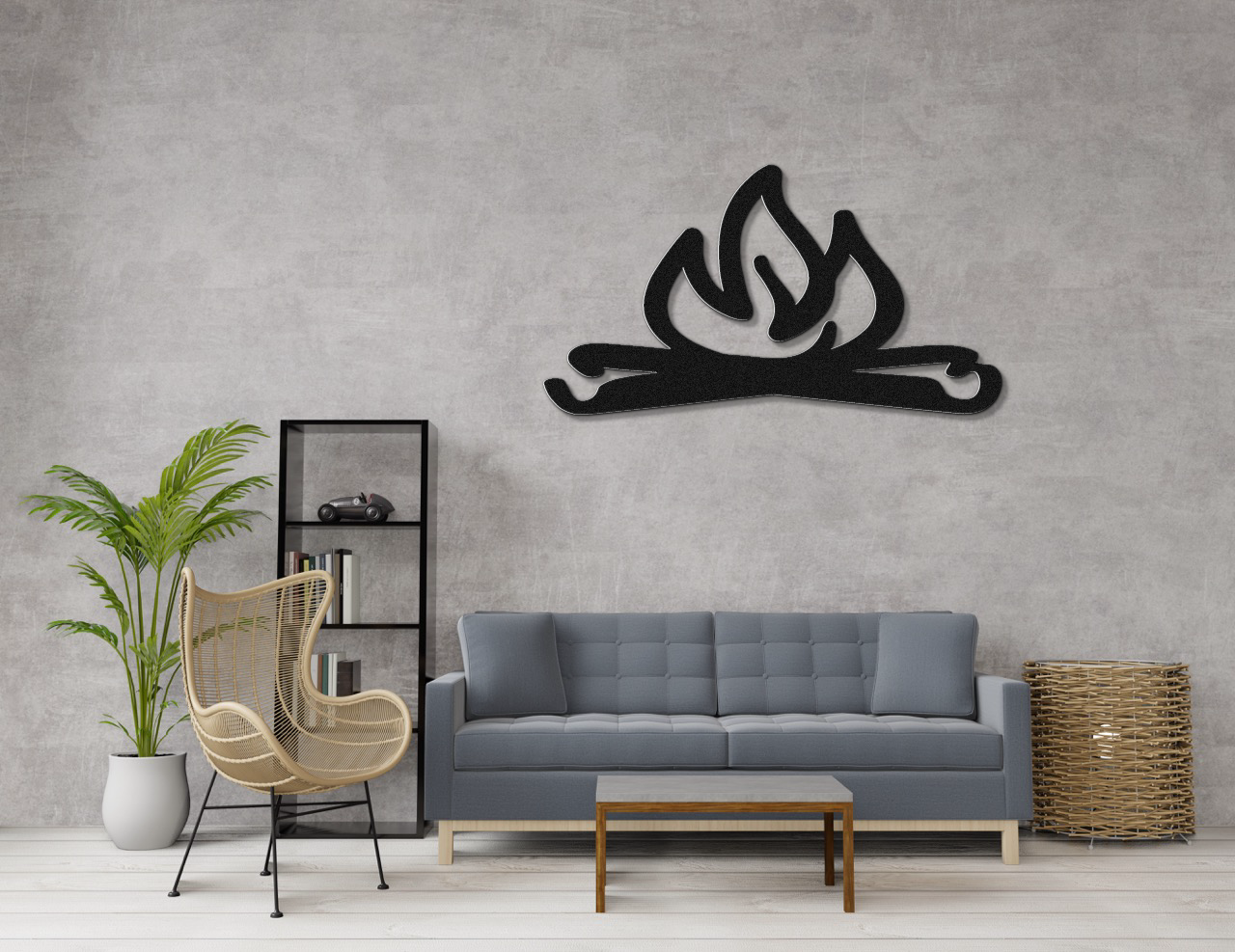 Campfire Metal Wall Art