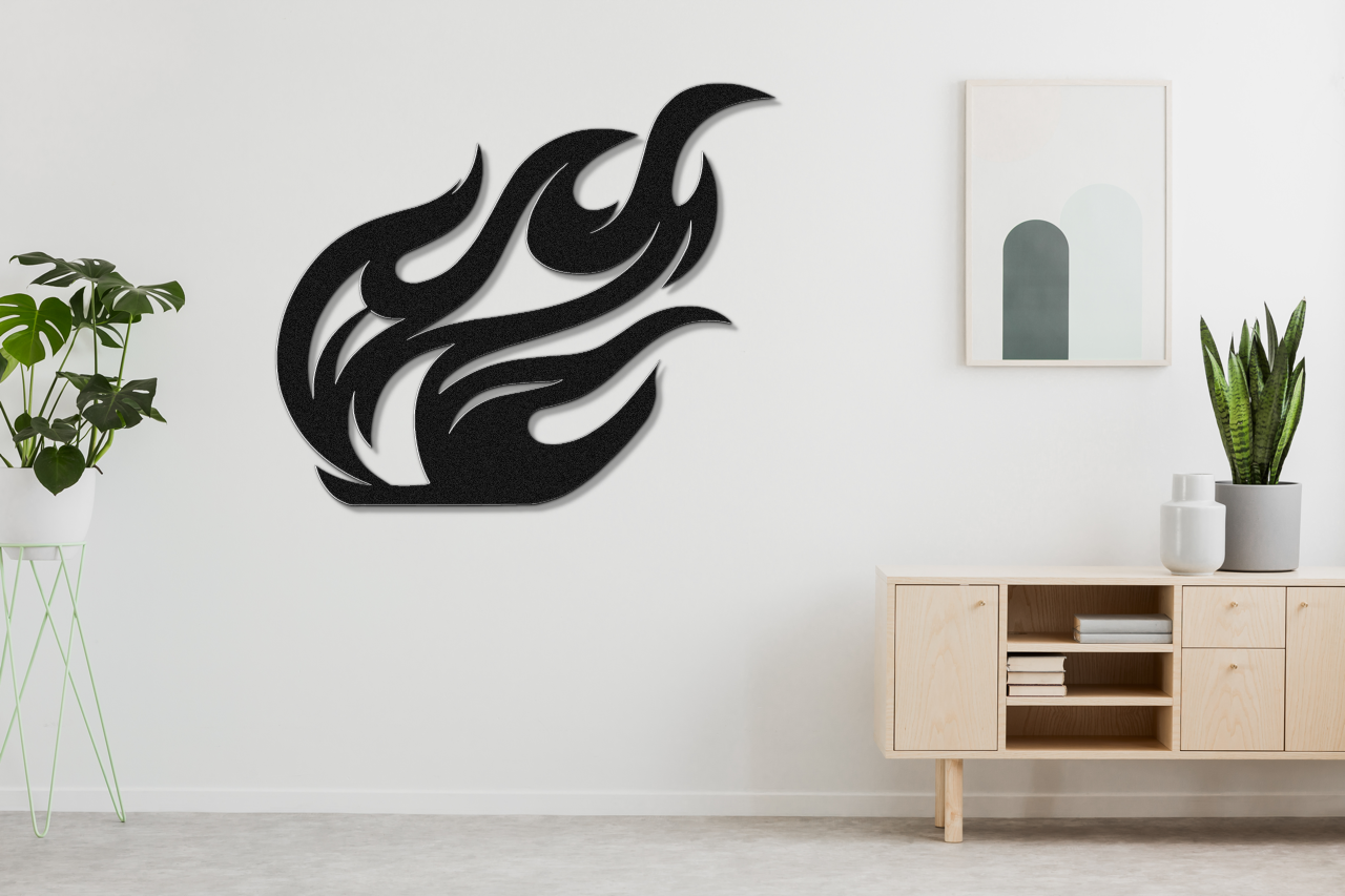 Abstract Fire Metal Wall Art