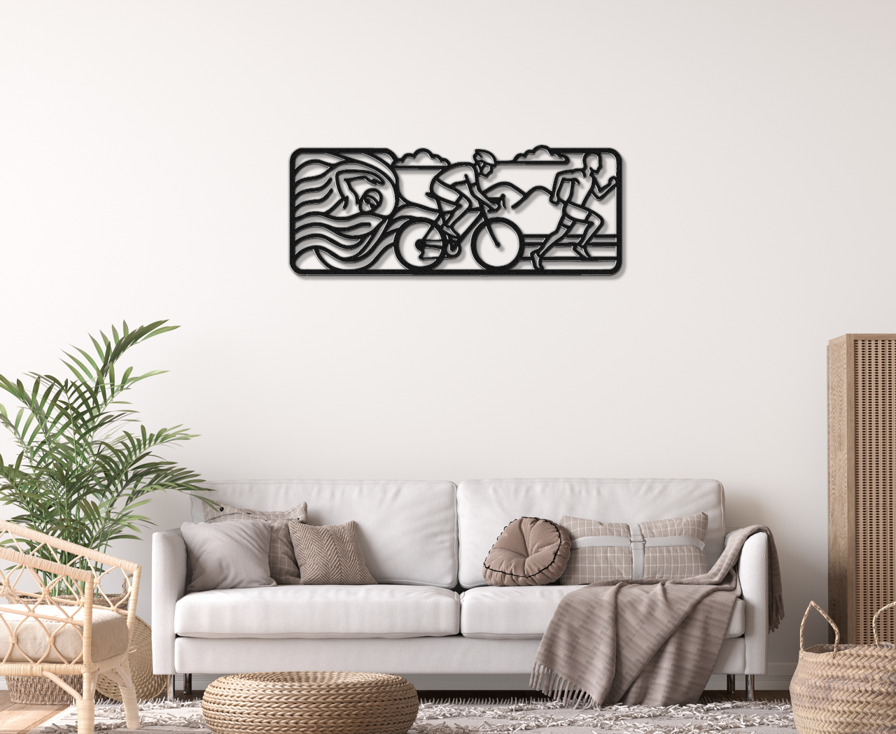 Triathlon Metal Wall Art