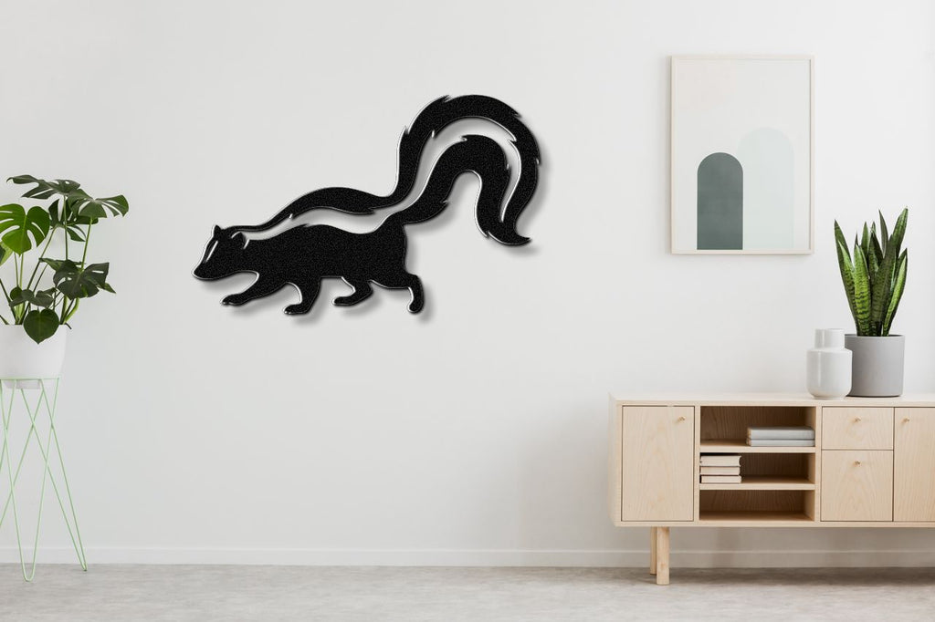 Sneaky Skunk Metal Wall Art