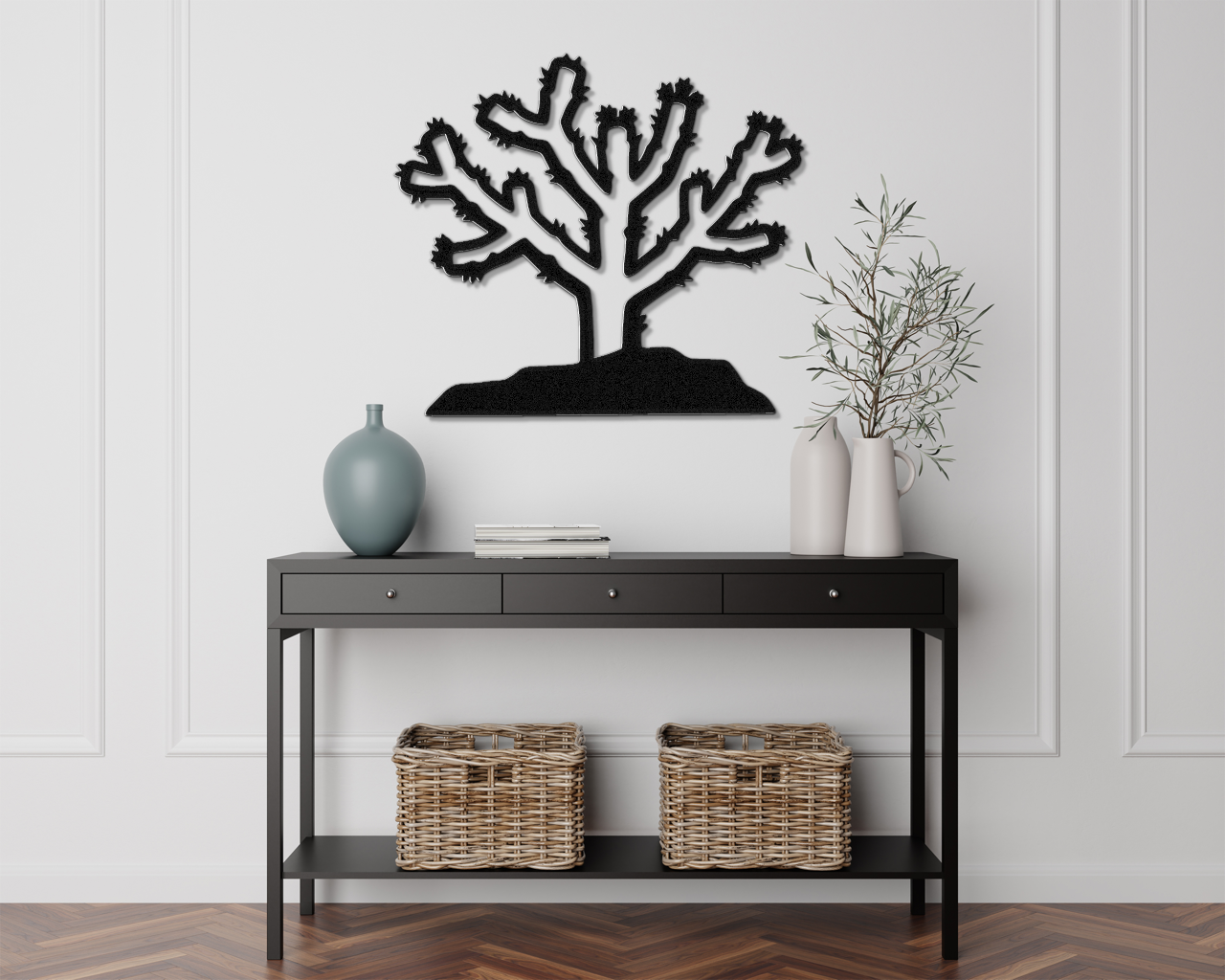 Cholla Cactus Metal Wall Art