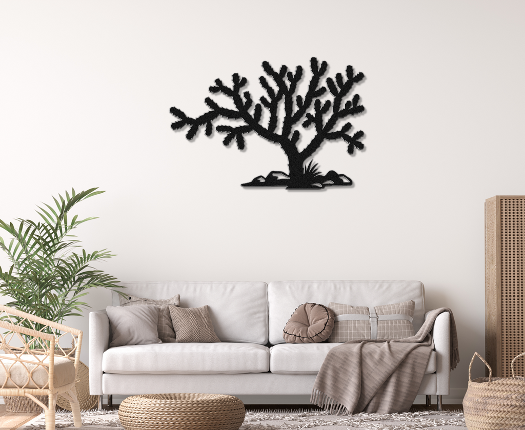 Cholla Cactus Metal Wall Art