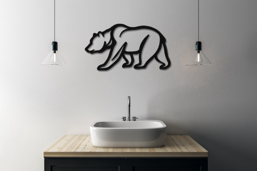 Bear Metal Wall Art