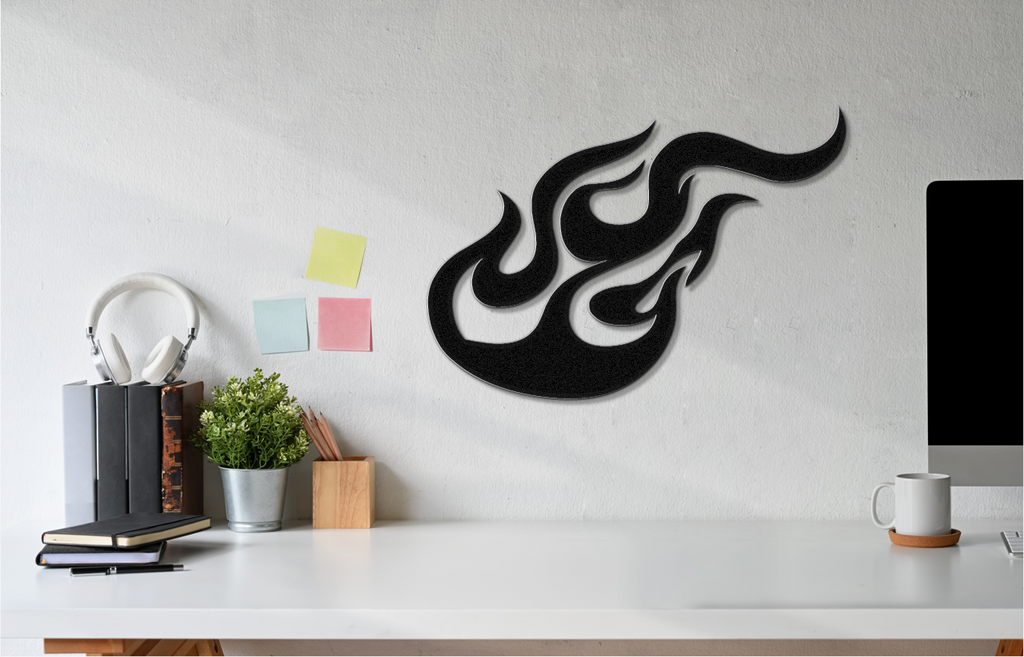 Abstract Fire Metal Wall Art