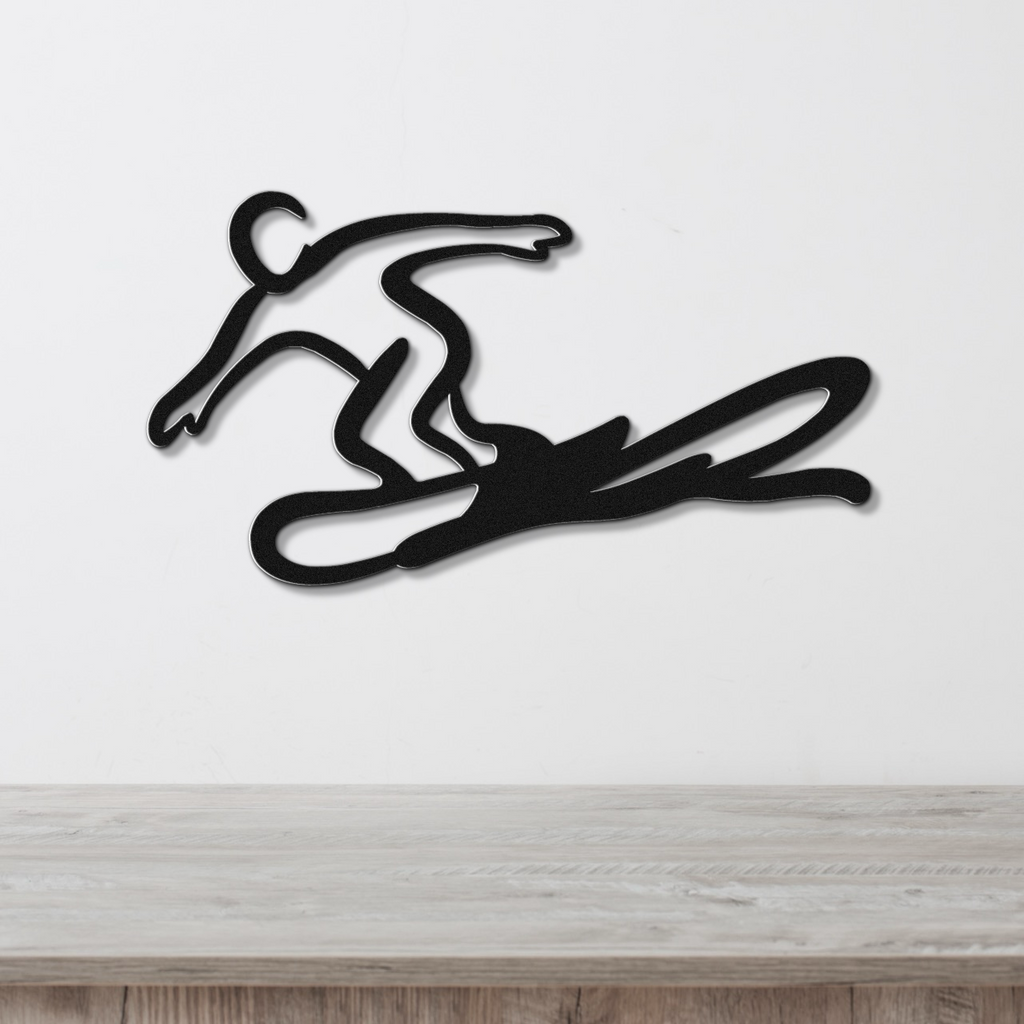 Snowboarding Metal Wall Art
