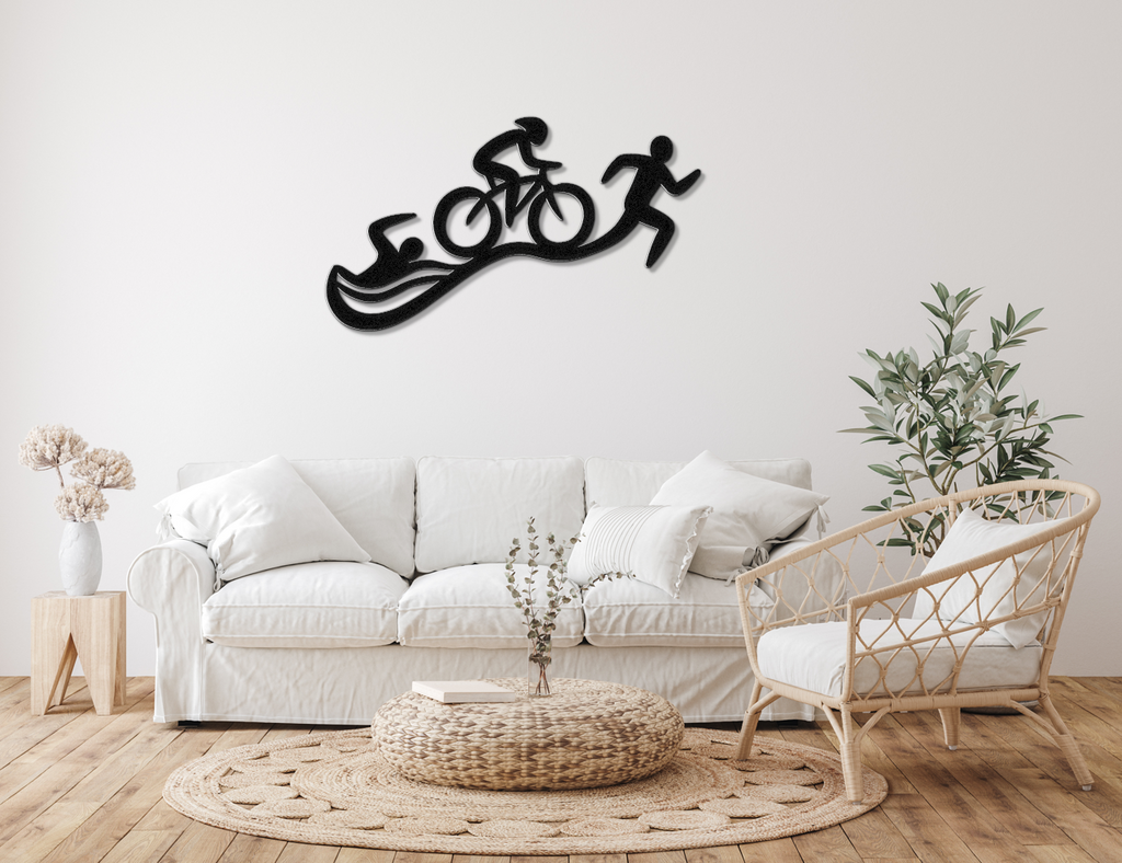 Triathlon Metal Wall Art