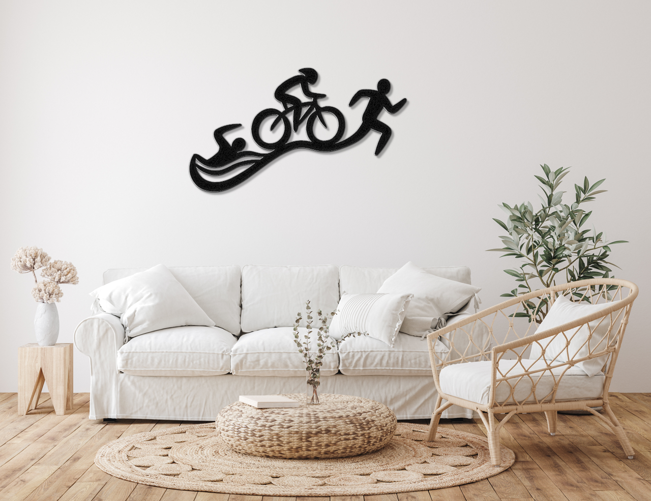 Triathlon Metal Wall Art