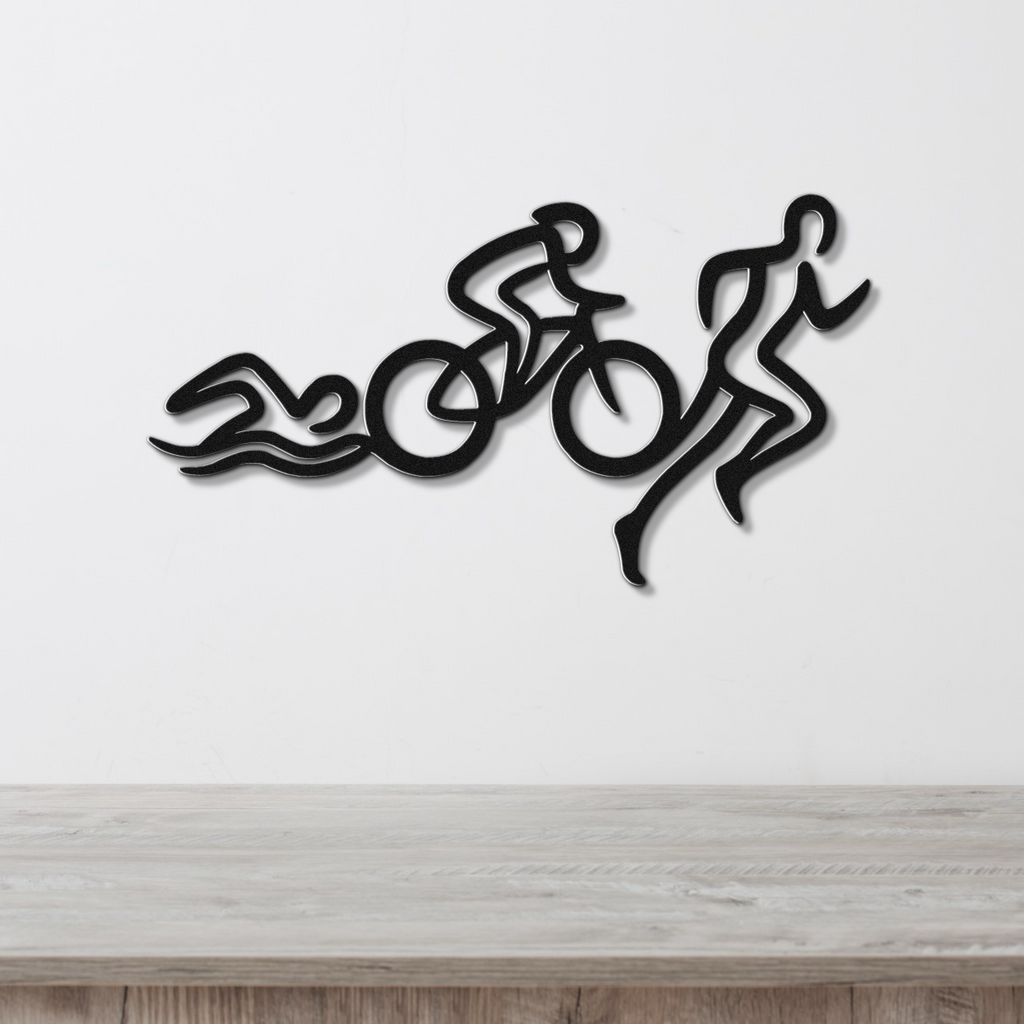 Triathlon Metal Wall Art