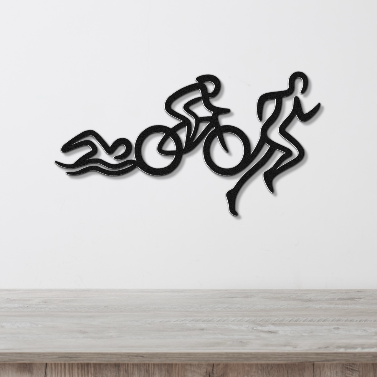 Triathlon Metal Wall Art