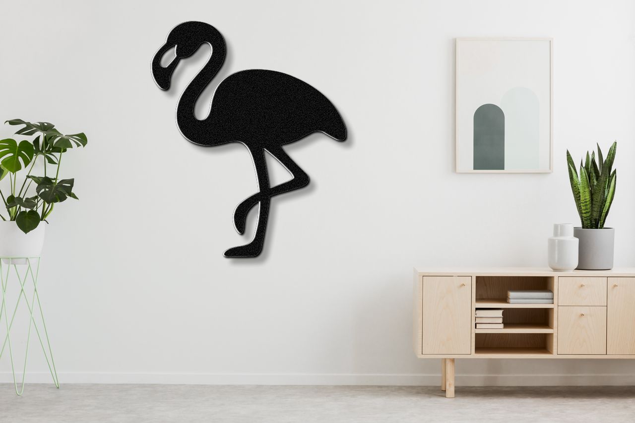 Flamingo Metal Wall Art