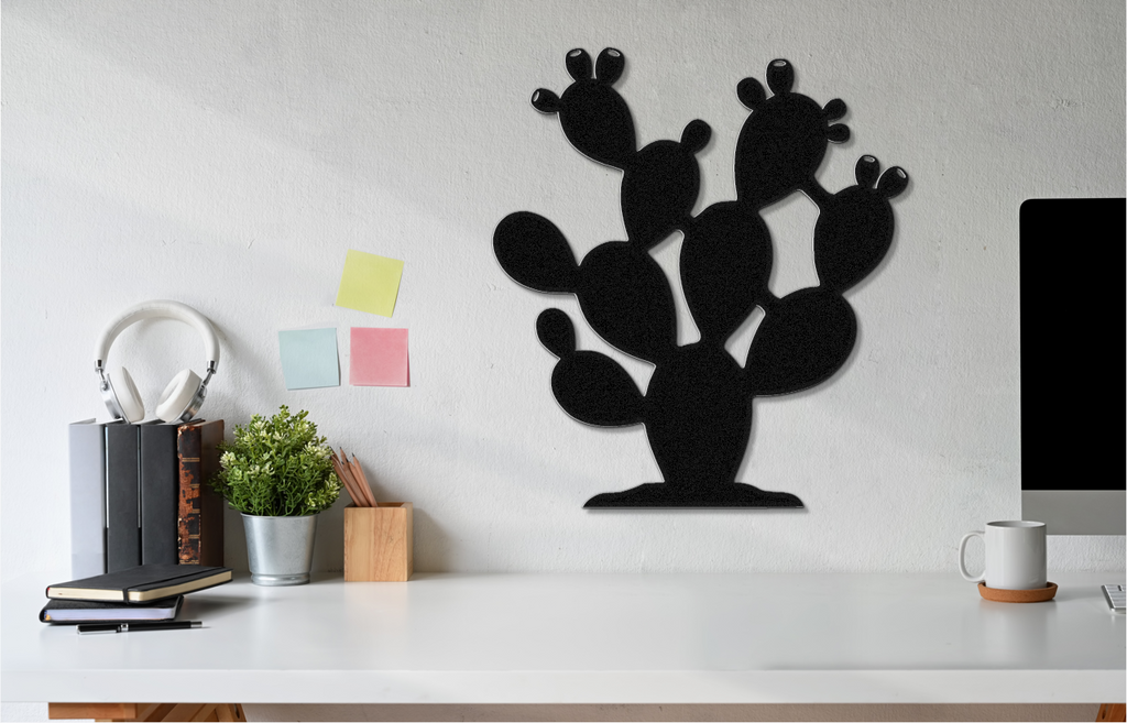 Prickly Pear Cactus Metal Wall Art