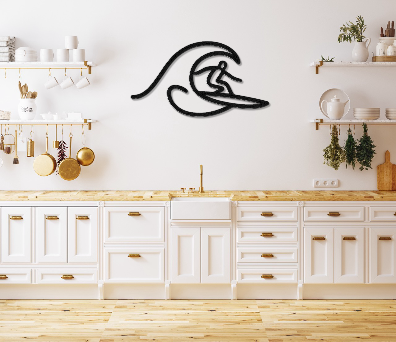 Surfer Metal Wall Art